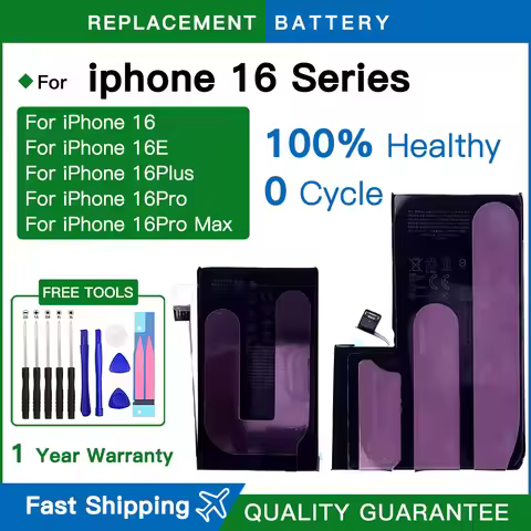 Brand New Real High Capacity Battery For Iphone 16 / 16E / 16 Plus / iPhone 16 Pro / iPhone 16 Pro M
