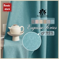 BlackPeacock【Ready Stock】Esquisse Series /Soft Thick Velvet Curtain /90–99% Blackout / Langsir Hotel