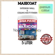 BINA PAINT MAXICOAT 5 Liter  Interior Wall &amp; Ceiling Matt Finish (Premium color)