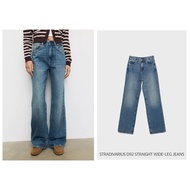 STRADIVARIUS STRAIGHT-LEG JEANS High Waist D92 STRAIGHT WIDE-LEG (B3406)