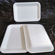 Hot 25 Pcs Foam Tray Kotak Ukuran K1 Lepek Alas Buah Potong Dan