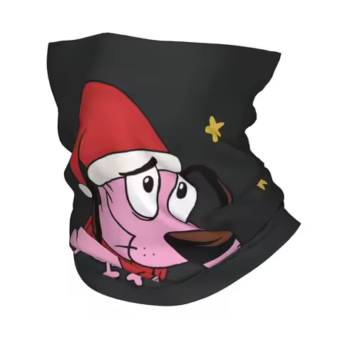 Custom C-Courage The Cowardly Dog Bandana Neck Warmer Women Men Winter Hiking Ski Scarf Gaiter Dog C