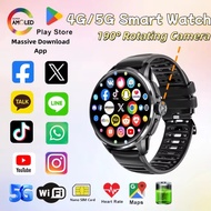 H100 Smart Watch 5G Full Network SIM Card Insertion WIFI GPS APP Download Compass Smartwatch Rotatin