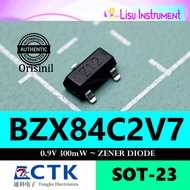 BZX84C2V7 2.7V 300mW BZX84C2V7 Z12 Zener Diode Sot-23 CTK Electronic