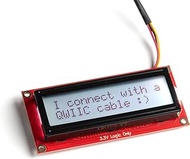 SparkFun 16x2 SerLCD - RGB Backlight (Qwiic) - Compatible with Arduino LCD Communicate Over Serial I2C and SPI 3.3V Compatible