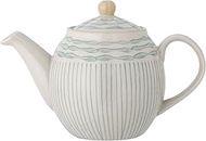 Bloomingville Maple 82058612 Teapot Stoneware in Blue with a Volume of 0.9 L Dimensions: 14 x 16 cm