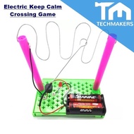 Electric Keep Calm Crossing Game Don't Buzz the Wire Game Test Hand Buzzer Electric Maze Toy Kids Ki
