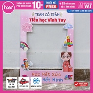 Handheld check-in photo frame to welcome 1st grade students, size 55x74cm - Hafu House printing work