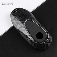 ABS Carbon Fiber Style Car Key Case Cover For Mercedes Benz C E S Class W206 W223 W214 GLA GLB GLC C
