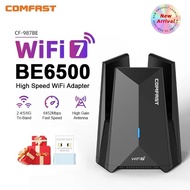 COMFAST WiFi7 USB Adapter BE6500 2.4G&5G&6G Triband USB3.0 Dongle 6452Mbps Network Card FreeDrive Wi