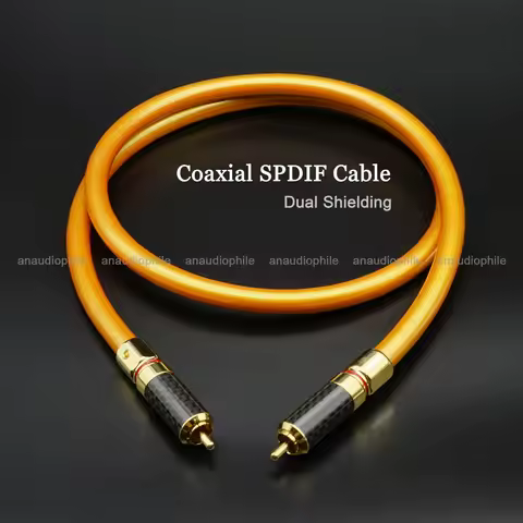 75Ohms Digital Coaxial Cable Thick Conductor Dual Shielding SPDIF Wire For TV HiFi Audio DAC CD Play