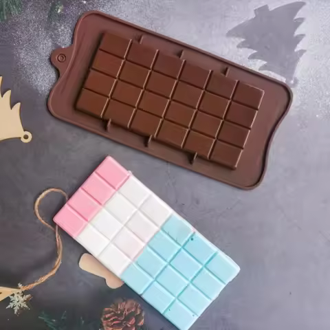 Chocolate Bar Molds Silicone Bars Making Fondant Coffee Mould BPA Free Easy Release Non-Stick for Pr