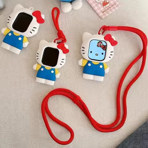 Anime Hello Kitty Strap Protector Case Soft Silicone Case For Apple Watch Series 11 10 9 8 7 6 Se Cu