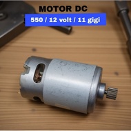 Dynamo dc 550 12v 11 gear motor dc RS550