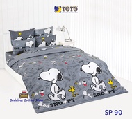 TOTO (SP90) ลายสนูปปี้ Snoopy ชุดผ้าปูที่นอน ชุดเครื่องนอน ผ้าห่มนวม  ยี่ห้อโตโตแท้100%