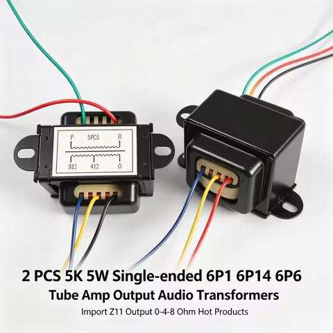 2 PCS 5K 5W Single-ended 6P1 6P14 6p6 Tube Amp Output Audio Transformers Import Z11 Output 0-4-8 Ohm
