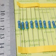 25PCS taiwan 10K 1/2W 1% metal film thick feet copper resistor 10 kilo ohm 1/2w 1 percent half watt 