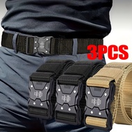 TEMU 2026 New: Set Of 3 Tactical Quick-release Belts—made From Durable Webbing Material, Featuring A