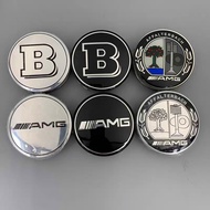 75MM Car Emblem Logo Badge Sticker AMG Hub Caps Centre Cover for Mercedes Benz  Brabus A,C,E,S,CLS S