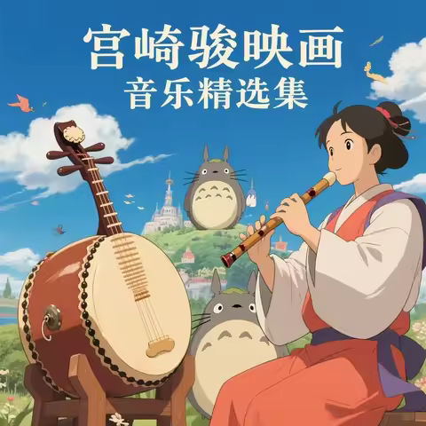 Hayao Miyazaki Movie Music Collection for Hisaishi Joe Classic Japanese Animation Electric Score Mus