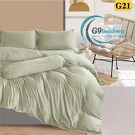G9 1800Tc Knitted Cotton Bedsheet 4in1 / NO INCLUDED COMFORTER / Cadar Kartun Lembut & Sejuk Bedding