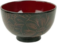 A-to-Z Supply 45-2 Soup/Rice Bowl, 10-1/2" oz., 4-1/4" x 2-1/2", Decorative Exterior, Wood Carved wi