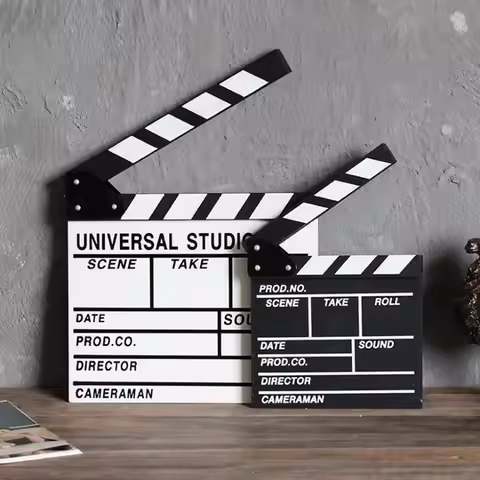 Wooden Director Video Scene Clapperboard Tv Movie Cinema Clapboard Photography Prop For Vlog Recordi