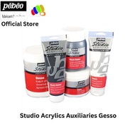 Pebeo Studio Acrylics Gesso Painting Primer 250/500/1000ml in Black or White