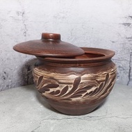 陶器砂鍋手工紅粘土烹飪鍋砂鍋帶蓋砂鍋