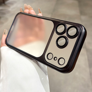 高級電鍍PC超薄磨砂適用iphone17pro殼新款蘋果17promax保護套16pro簡約高級感15pm帶鏡頭膜防摔硬殼輕奢iPhone 12奢華【黑色】PC電鍍磨砂殼 | 自帶鏡頭膜