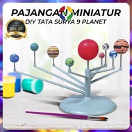 (GI) DIY Miniature Solar System Planetary Educational Toy Display 9 Planets