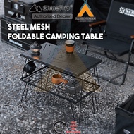 ShineTrip Mesh Table Set of Two 2 pcs Camping Foldable Stackable Iron CombinationTable A416-H0T Tact