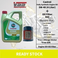 2024 NEW PACKING ORIGINAL Castrol Edge 5W40 Fully Synthetic Engine Oil 4L With Oil Filter #CASTROL 5