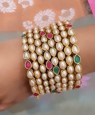 Ready stock peals premium bangles 8 pcs (size:2.8)