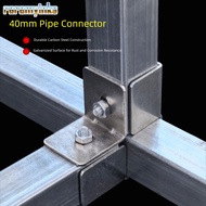 RAREM Square Tube Connector, 40*40mm carbon steel Pipe Fixed Joint,  Fixed Pipe Clamp galvanizing so