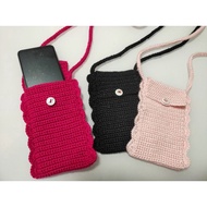 100% crochet handphone sling bag