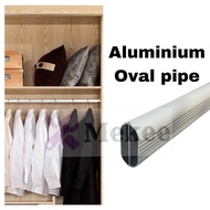 4 feet Oval aluminium pipe rod rail for hanging cabinet wardrobe closet