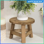 [Beauty] Mini Wooden Stool Plant Stand Plant Pot Riser Holder Display Stand for Office