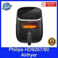 Philips HD9257/80 Airfryer. 5.6L Capacity with Digital Window and Rapid Air Technology. Safety Mark 