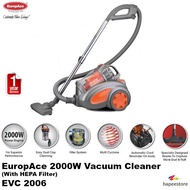 EuropAce 2000W Vacuum Cleaner with HEPA Filter - EVC 2006 (1 Year Warranty) EVC2006P