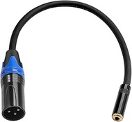 DISINO 1/8 to XLR Male Cable,Balanced 3.5mm(1/8 inch) Female Stereo TRS Mini Jack to XLR Male Audio 