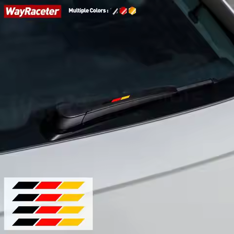 Creative Tri Colors German Flag Vinyl Stripes Sticker For Volkswagen VW Polo GTI MK6 MK5 MK4 MK3 MK2