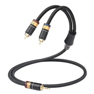 HiFi 3.5mm Cable 6N OCC Core 3.5mm Jack Male Cable For Phone Amplifier Speaker