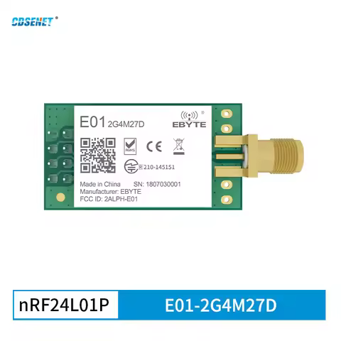 nRF24L01P 2.4GHz 500mW E01-2G4M27D SPI Transceiver E01-2G4M27D 27dBm SMA Long Range nRF24L01 PA LNA 