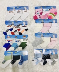 3 pairs baby sock medyas pang bata cotton