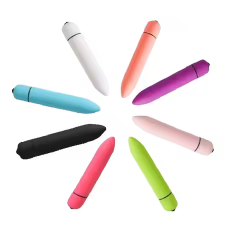10-Speed/Single-Speed Pointed Frosted Bullet Vibrator, Silent Waterproof Powerful Massager Replaceme