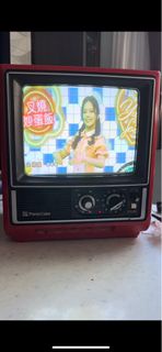 CRT 電視TV 懷舊古董1976年日本製造彩色大牛龜電視12 寸正常操作AV 三色線源入接收舊發射頻道