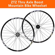 ZTZ 27.5"/29" Thru Axle Boost Mountain Bike Wheelset，Ultralight Aluminum Alloy Rim 32H High Strength