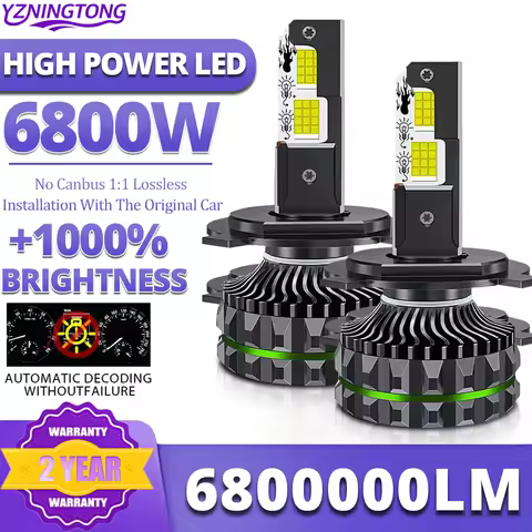 Car H7 LED Headlight Bulb Canbus 6800W Automobiles H1 Led Headlamp 9005 HB3 9006 HB4 H11 Hi Lo H4 Le