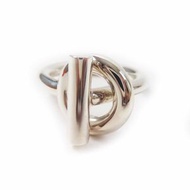 全新未使用 HERMES Echappee 戒指（2024 年款），AG925 銀材質，14 號，附盒子，重 10.1 克。